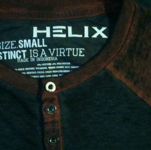 ✨New!! Helix L-Sleeve Shirt/ Gray and Burnt Orange